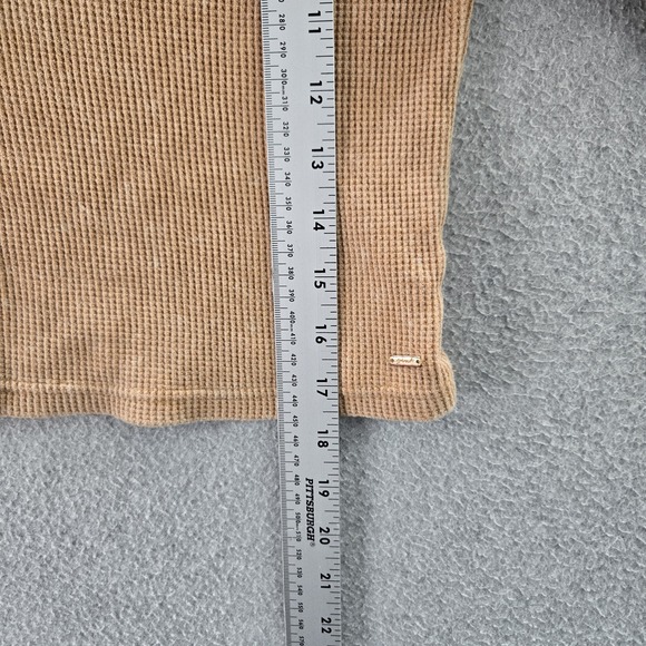 PINK Victoria's Secret Women Blouse L Brown Long Sleeve Knit Shirt V-Neck - Picture 7 of 11